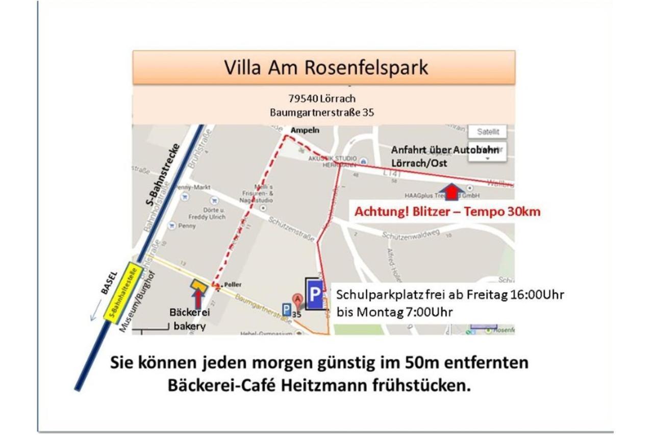 Villa Am Rosenfelspark Lörrach Eksteriør billede